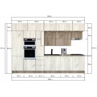 Bucatarie ZONE B COMBI 360 FRONT PAL K002 / decor  K001